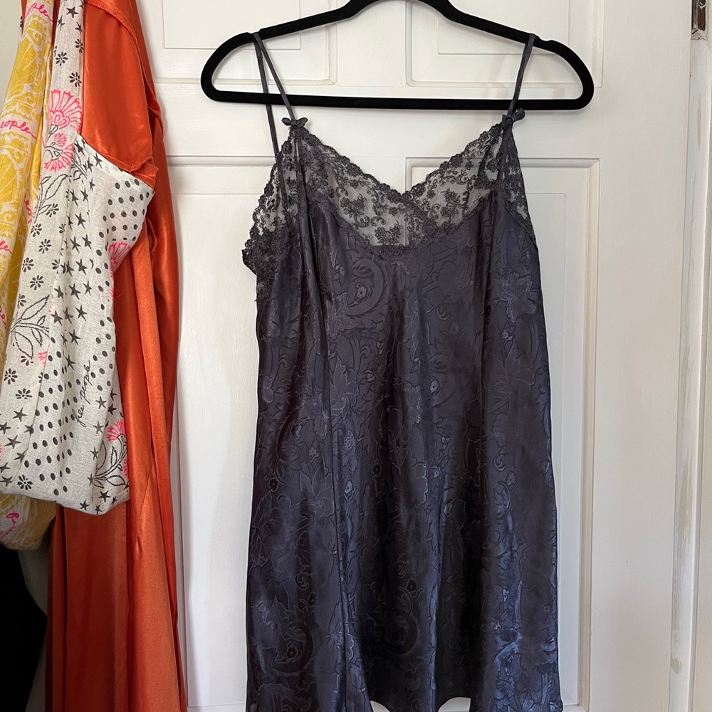 Victoria's Secret Grey Plum slip Gold Label